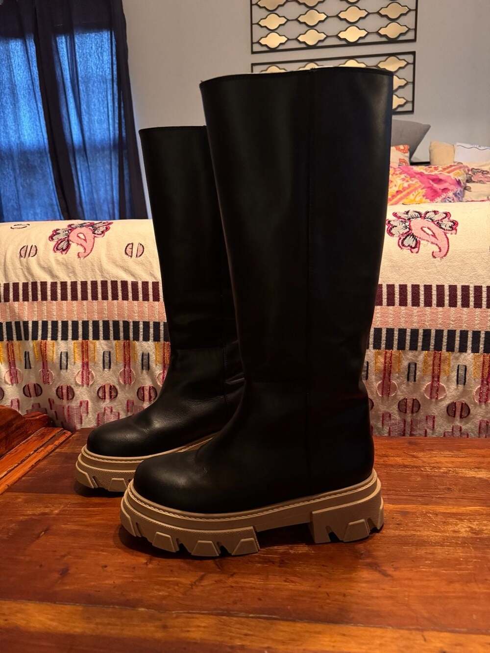 Minimalist Chunky Knee High Boots Quiet Luxury Moto Platform Scandinavian Style